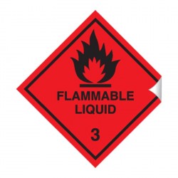 Flammable Liquid 100 x 100mm Sticker