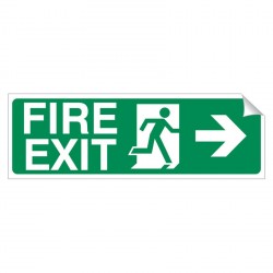 Right Arrow - Fire Exit 120 x 360mmSticke