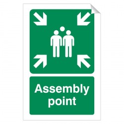 Assembly Point 240 x 360mm Sticker