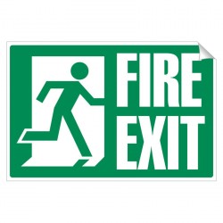 Fire Exit 240 x 360mm Sticker