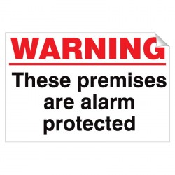 Warning These Premises Are Alarm... 240x360 Stick