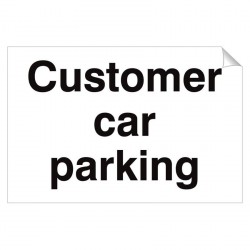 Customer Car Parking 240 x 360mm Sticker