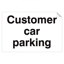 Customer Car Parking 240 x 360mm Sticker