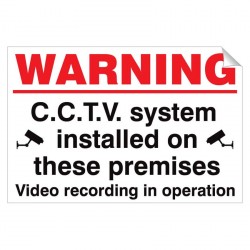 Warning CCTV In Operation 240 x 360mm Sticker