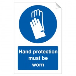 Hand Protection Must Be Worn 240 x 360mm Sticker