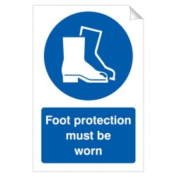 Foot Protection Must Be Worn 240 x 360mm Sticker