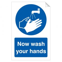 Now wash your hands 240 x 360mm Sticker