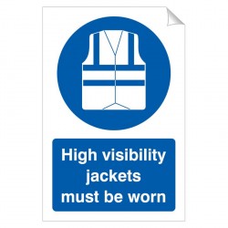 High Visibility Jackets Must Be Worn 240x360 Sticker
