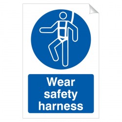 Wear Safety Harness 240 x 360mm Sticker