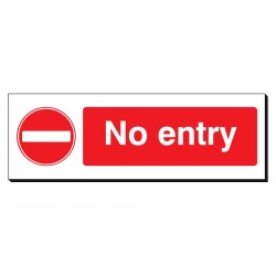 No Entry 120 x 360mm Sign