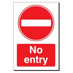 No Entry 240 x 360mm Sign