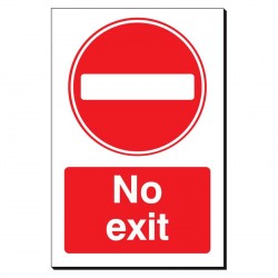 No Exit 240 x 360mm Sign