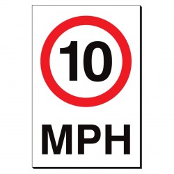 10 MPH 240 x 360mm Sign