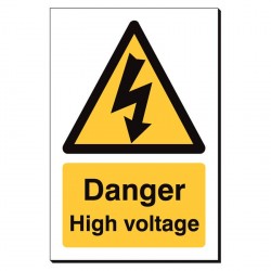 Danger High Voltage 240 x 360mm Sign