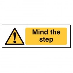 Mind The Step 120 x 360mm Sign