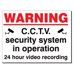 Warning CCTV Security System 480 x 350mm Sign
