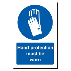 Hand Protection Must Be Worn 240 x 360mm Sign