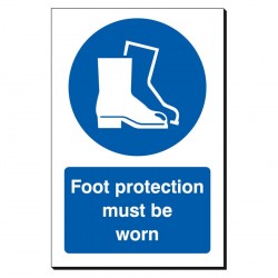 Foot Protection Must Be Worn 240 x 360mm Sign