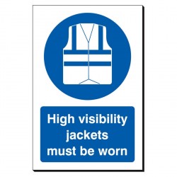 High Visibility Jackets Must Be Worn 240 x 360 Sign