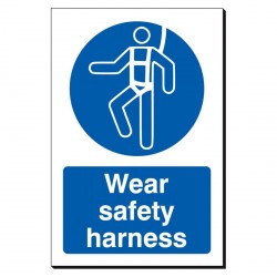 Wear Safety Harness 240 x 360mm Sign