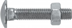 Coach Bolts with Steel Nuts, Cup Square Head - Metric, Fully Threaded