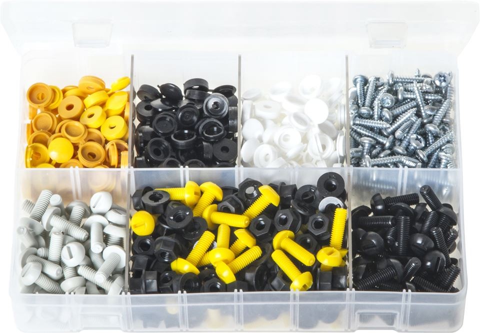 Assortment Box of Number Plate Fasteners