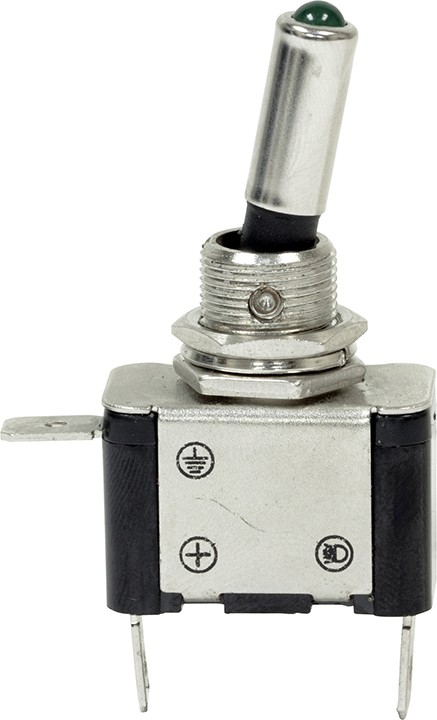 12V LED Metal Toggle Switch - On/Off