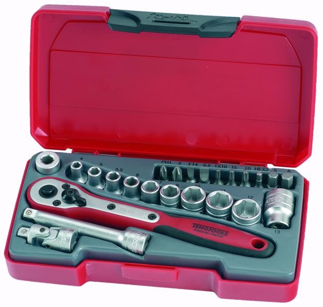 TENG TOOLS 1/4" Drive 'Mini Mecca Rosso' Socket Set