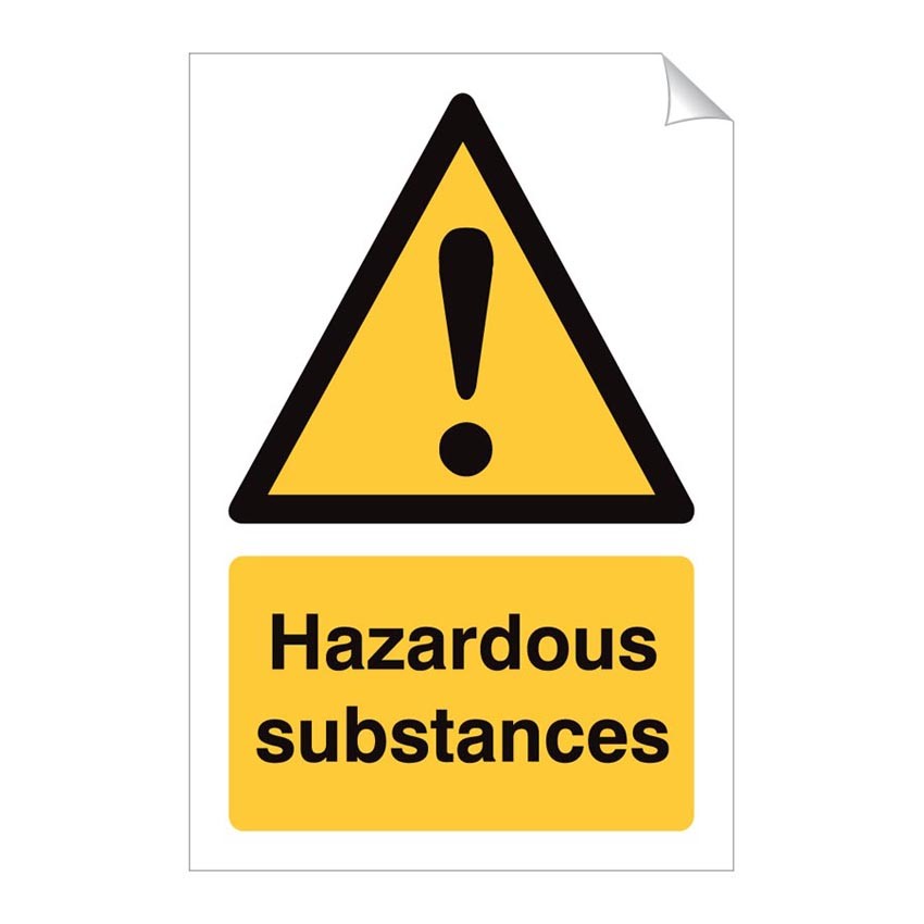 Hazardous Substances 240 x 360mm Sticker