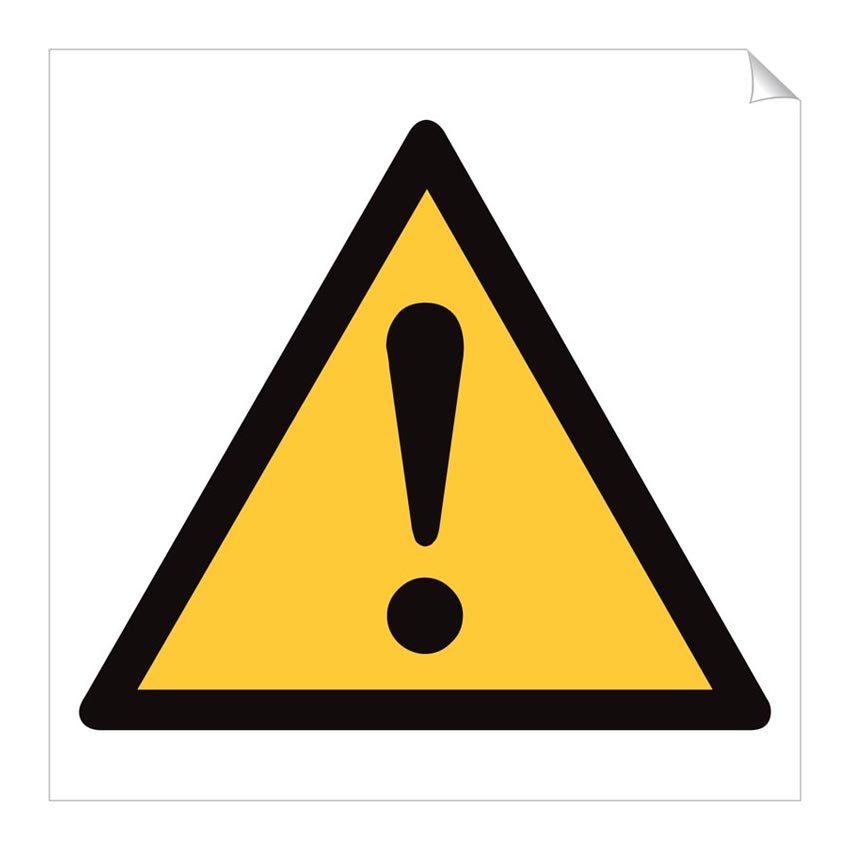 Warning sticker hot sale