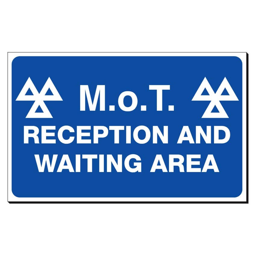 MOT Waiting Area 300 x 480mm Sign