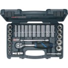 KS TOOLS 'CHROMEplus®' 3/8" Drive Regular & Deep Socket Set 