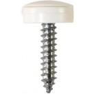 Number Plate Fasteners - Self-Tappers with Hinged Caps 