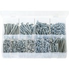 Assortment Box of Machine Screws with Nuts, Round Head, Slotted - BA