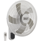 16" Wall Fan with Remote Control 3-Speed 230V
