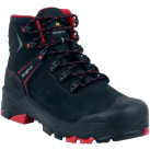 DELTAPLUS Nubuck Leather Safety Boots - Black / Red