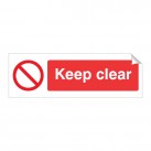 Keep Clear 120 x 360mm Sticker