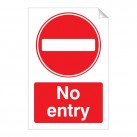 No Entry 240 x 360mm Sticker