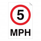 5 MPH 240 x 360mm Sticker