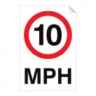 10 MPH 240 x 360mm Sticker