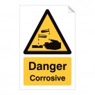 Danger Corrosive 240 x 360mm Sticker