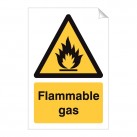 Flammable Gas 240 x 360mm Sticker