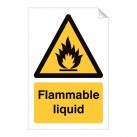 Flammable Liquid 240 x 360mm Sticker