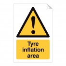 Tyre inflation area 240 x 360mm Sticker