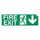 Down Arrow - Fire Exit 150 x 450mm Sticker