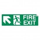 Left Corner Arrow - Fire Exit 150 x 450mm Sticker