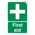 First Aid 240 x 360mm Sticker