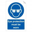 Eye Protection Must Be Worn 240 x 360mm Sticker