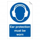 Ear Protection Must Be Worn 240 x 360mm Sticker