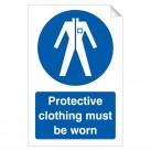 Protective Clothing Must Be Worn 240 x 360 Sticker